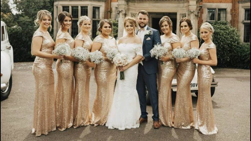 Gold Sequin Wedding Dress